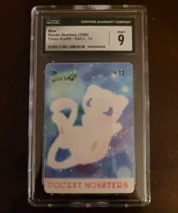 Pokemon Japanese Bandai Sealdass FANCY GRAFFITI Part 2 Mew #13 CGC 9 MINT - Image 1