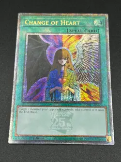 Yugioh! LP Change of Heart - RA01-EN050 - Quarter Century Secret Rare - 1st Edit - Image 1