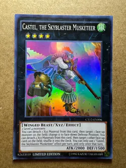 Castel, the Skyblaster Musketeer CT12-EN006 2015 Mega-Tins Limited Ed Yugioh - Image 1