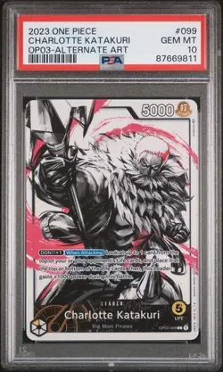2023 ONE PIECE OP03-PILLARS OF STRENGTH #099 CHARLOTTE KATAKURI ALTERNATE ART - Image 1