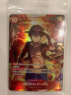 One Piece TCG: Monkey.D.Luffy ST10-006 SR Treasure Booster Set Promo - SEALED - Image 1