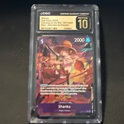 2025 ONE PIECE OP13-CARRYING ON HIS WILL AA #065 SHANKS CGC PRISTINE 10 - Image 1