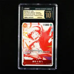 CGC 10 PRISTINE 2025 One Piece CHN Monkey D.Luffy ST10-006 SR - Image 1