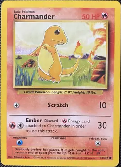 Charmander 046/102 Base Set Regular - Pokemon Card - Image 1
