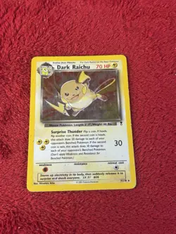 Dark Raichu 7/110 Legendary Collection Holo Wotc Pokemon Card Played - Image 1