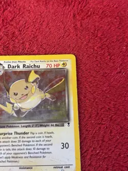 Dark Raichu 7/110 Legendary Collection Holo Wotc Pokemon Card Played - Image 2