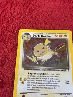 Dark Raichu 7/110 Legendary Collection Holo Wotc Pokemon Card Played - Image 3