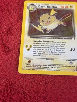 Dark Raichu 7/110 Legendary Collection Holo Wotc Pokemon Card Played - Image 4