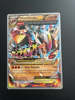 Mega Primal Groudon EX Omega 86/160 Holo Ultra Rare XY Primal Clash Pokemon Card - Image 1