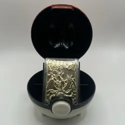 Pokemon 1999 Burger King 23K Gold Plated Card Charizard Pokeball Case And Card - Image 1