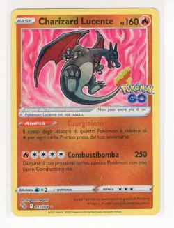 ~ITA~ ITALIAN Charizard Lucente (Radiant) 011/078 Pokemon Go Card (C1) - Image 1