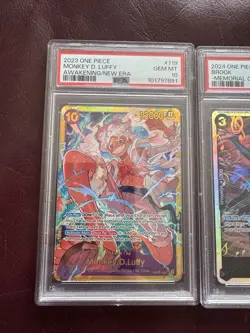 Monkey.D.Luffy OP05-119 Awakening of the New Era PSA 10 W Bonus Card PSA 9!! - Image 2
