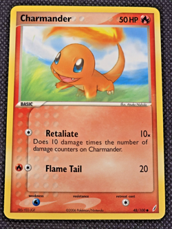 Pokemon EX Crystal Guardians 48/100 Charmander Card Mint - L17 - Image 1
