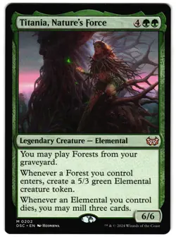 Titania, Nature's Force 202 - NM - Commander: Duskmourn: House of Horror Normal - Image 1