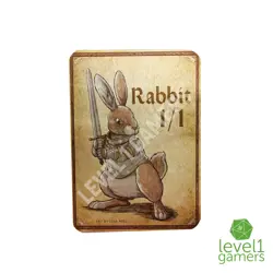 Rabbit Paladin Metal Token Magic Card | Custom Fantasy Proxy Art on Aluminum - Image 4