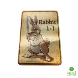 Rabbit Paladin Metal Token Magic Card | Custom Fantasy Proxy Art on Aluminum - Image 5