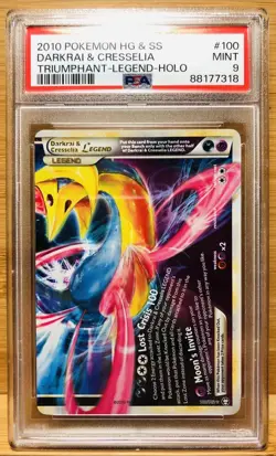 Darkrai & Cresselia - 99/102 + 100/102 - Legend - Triumphant - Pokemon - PSA 8/9 - Image 4