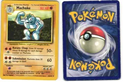 Machoke Uncommon Pokemon TCG Base Set Unlimited 34/102 HP - Image 3