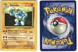 Machoke Uncommon Pokemon TCG Base Set Unlimited 34/102 HP - Image 3
