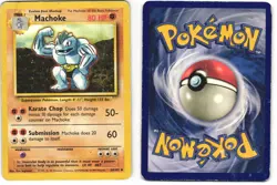 Machoke Uncommon Pokemon TCG Base Set Unlimited 34/102 HP - Image 3