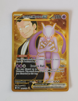 Pokemon TCG Team Rocket's Mewtwo EX 240/182 Destined Rivals Hyper Rare Holo - Image 1