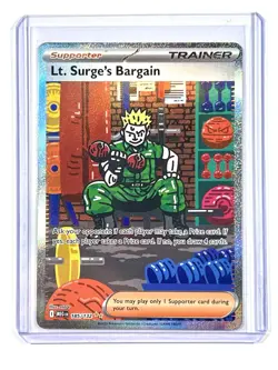 Lt. Surge's Bargain 185/132 Special Illustration Rare Mega Evolution Pokemon TCG - Image 3