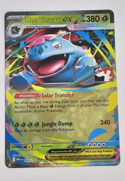 Pokemon Prize Pack Series 8 MEGA VENUSAUR ex NM - Image 1