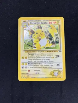 Pokemon Lt. Surge's Raichu 11/132 Holo Rare Gym Challenge - Image 1
