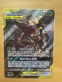 2020 Pokemon Sun & Moon Black Star Tag Team Power Umbreon & Darkrai GX #SM241 - Image 1