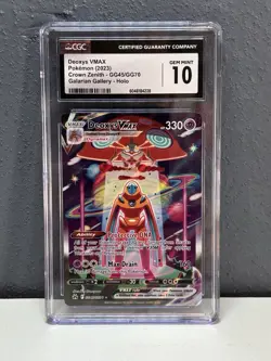 CGC 10 GEM MINT Deoxys VMAX GG45/GG70 GALARIAN GALLERY Pokemon Crown Zenith 2023 - Image 1