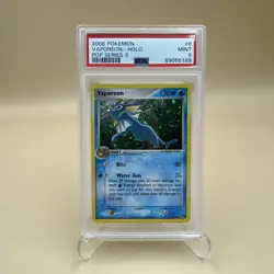 2006 Pokemon Pop Series 3 Vaporeon 2006 6/17 Holo PSA 9 Mint - Image 1