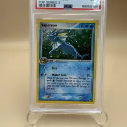 2006 Pokemon Pop Series 3 Vaporeon 2006 6/17 Holo PSA 9 Mint - Image 3