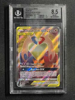 BGS 8.5 Latias & Latios GX (Alternate Full Art) Holo 170/181 Sm-Team Up Pokemon - Image 1