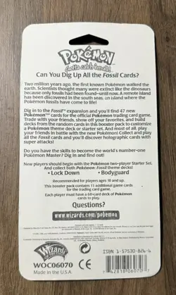 1999 WOTC Pokemon Sealed Pack Fossil Edition Zapdos (In packaging) - Image 4