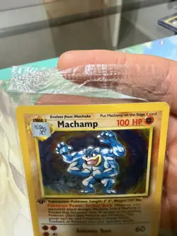 *ACTUALLY SEALED* 1999 Pokemon Base Set 1st Edition Machamp Holo #8/102 - Image 2