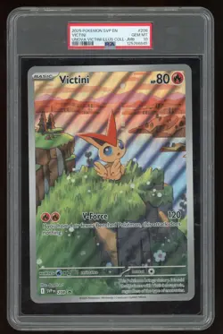 2025 POKEMON SVP VICTINI BLACK STAR PROMO JUMBO #208 PSA 10 - Image 1