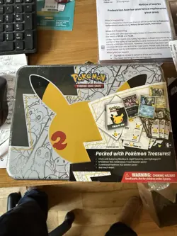 Pokemon 25th Anniversary TCG Celebrations Treasure Lunch Box Tin New Sealed 820650809415 - Image 1