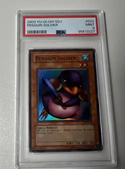 Yugioh! Penguin Soldier SDJ-022 YuGiOh Starter Deck: Joey PSA 9 MINT - Image 1