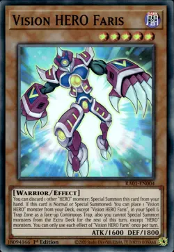 Vision HERO Faris - Super Rare 1st Edition RA01-EN004 - NM - YuGiOh - Image 1