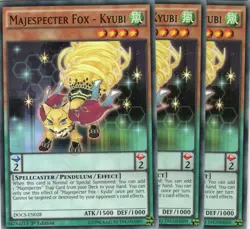 yugioh 3x Majespecter Fox - Kyubi DOCS-EN028 COMMON ENGLISCH - Image 1