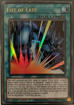 YuGiOh Fist of Fate Ultra Rare 1st Edition EGO1-EN003 NM - Image 1