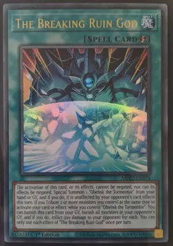 YuGiOh The Breaking Ruin God Ultra Rare 1st Edition MP22-EN274 - Image 1