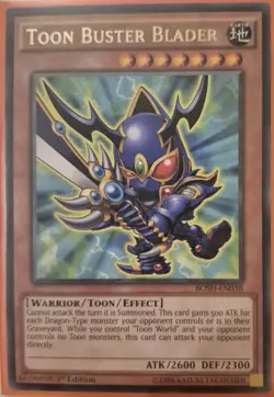 YuGiOh Toon Buster Blader Rare 1st Edition BOSH-EN038 - Image 1