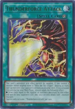 Thunderforce Attack - EGS1-EN003 - Ultra Rare 1st Edition Yugioh Konami - Image 1