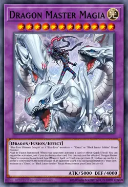 Yugioh RA04-EN055 - Dragon Master Magia - Platinum Secret Rare - Image 1