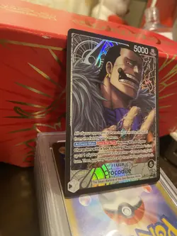 Crocodile Alt art OP14-079 ALT Leader THE AZURE SEA SEVEN English Ship 1 Day NM - Image 2