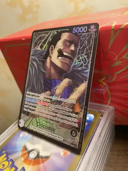 Crocodile Alt art OP14-079 ALT Leader THE AZURE SEA SEVEN English Ship 1 Day NM - Image 3