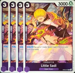 One Piece TCG - 4er Playset - OP02-073 Little Sadi R/EN/NM - Image 1