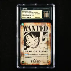 CGC 10 PRISTINE 2025 One Piece CHN Monkey D.Luffy OP13-118 SEC-SP Ver. - Image 1