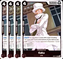 One Piece TCG - 4er Playset - OP07-080 Kaku R/EN/NM - Image 1